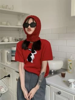 Unzzy Vintage Knit Short Sleeves KF82638