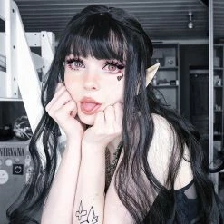 Unzzy HOT SALE Harajuku Long Roll Wig KF90119