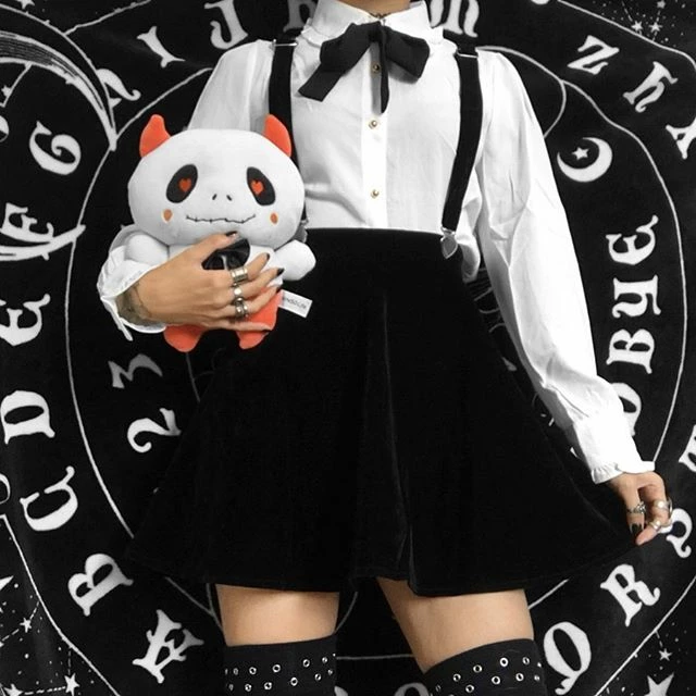 Unzzy HOT SALE Harajuku Black Strap Dress KF90579 2 Unzzy HOT SALE Harajuku Black Strap Dress KF90579