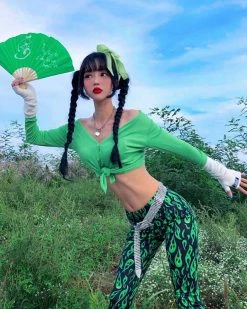 Unzzy HOT SALE Green Flame Pants KF9180 28 Unzzy HOT SALE Green Flame Pants KF9180