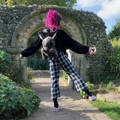 Unzzy Korean Lattice Wide Leg Pants KF50114 15 Unzzy Korean Lattice Wide Leg Pants KF50114