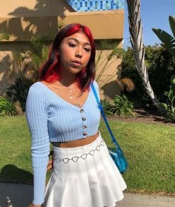 Unzzy High Waist Pleated Skirt KF30212 HOT SALE