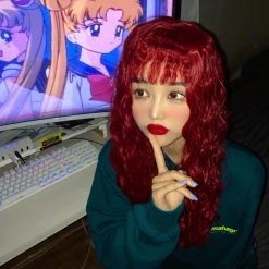 Unzzy HOT SALE Harajuku Long Roll Wig KF90545