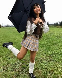 Kfashionstyles HOT SALE Plaid Pleated Skirt KF40072