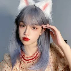 Unzzy Purple Long Straight Wig KF81921