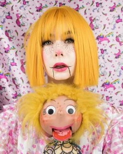 Unzzy Yellow Harajuku Wig KF8403 HOT SALE
