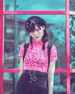 Unzzy HOT SALE Love Heart T-shirt KF90485