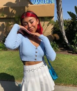 Unzzy High Waist Pleated Skirt KF30212 HOT SALE