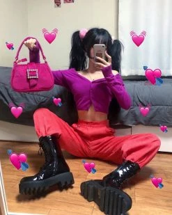 Unzzy Pink Pants KF9446 HOT SALE