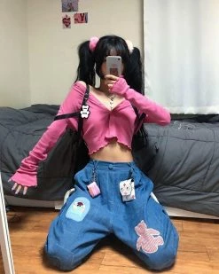 Unzzy HOT SALE Cartoon Embroidered Jeans KF9320 16 Unzzy HOT SALE Cartoon Embroidered Jeans KF9320