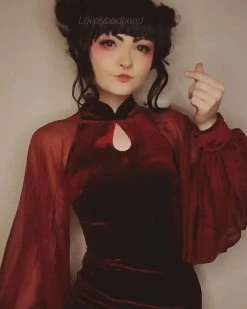 Unzzy Punk Red Cheongsam KF9385