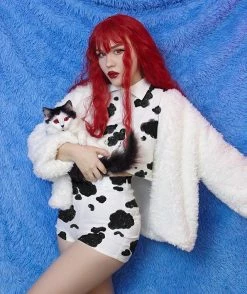 Unzzy Chic Lamb Hair Coat KF21703 HOT SALE