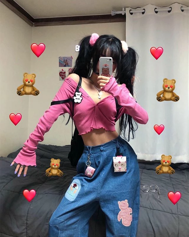 Unzzy HOT SALE Cartoon Embroidered Jeans KF9320 1 Unzzy HOT SALE Cartoon Embroidered Jeans KF9320