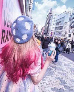 Unzzy Blue Sky And White Clouds Beret KF9271 HOT SALE