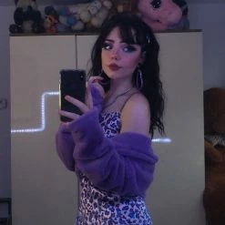 Unzzy Purple Jacket + Suspender Skirt KF9582