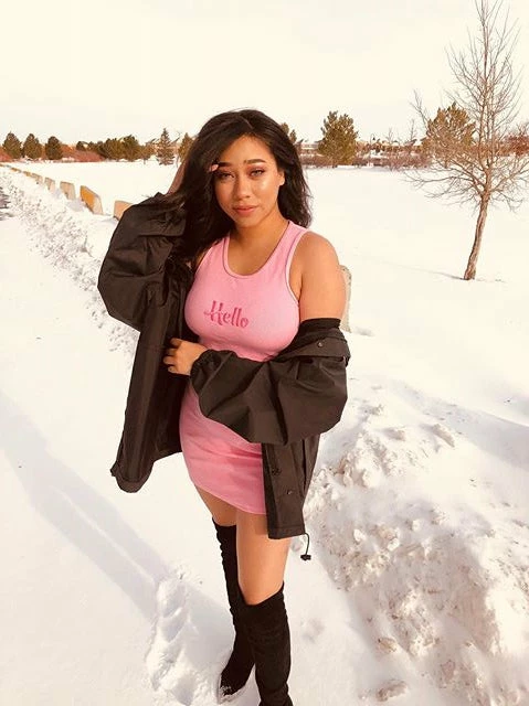 Unzzy Pink Vest Dress KF9504 6 Unzzy Pink Vest Dress KF9504