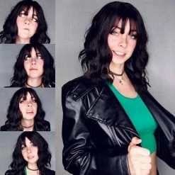 Unzzy Black Short Curly Hair KF9240