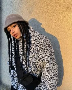 Unzzy Leopard Spotted Cotton Coat KF9534