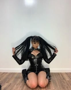 Unzzy PUNK LEATHER SKIRT KF4065 HOT SALE