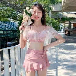 Unzzy Pink Two Piece Swimsuit KF82661