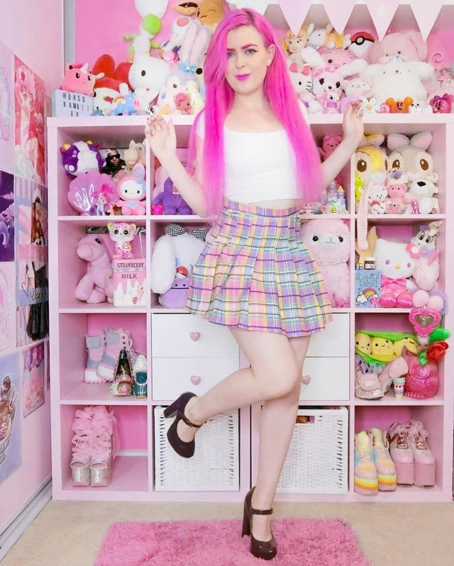 Unzzy Pink Plaid Pleated Skirt KF90538 HOT SALE 8 Unzzy Pink Plaid Pleated Skirt KF90538 HOT SALE