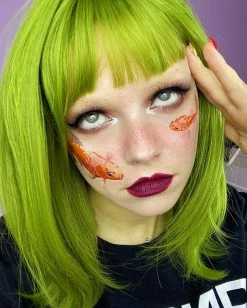 Unzzy HOT SALE Green Short Straight Wig KF9619