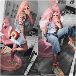 Unzzy Rainbow Diagonal Bag KF90556 HOT SALE