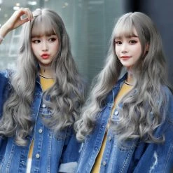 Unzzy HOT SALE Cute Wave Long Roll Wig KF80054