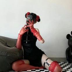 Unzzy Solid Color Cheongsam Uniform KF82674 HOT SALE 13 Unzzy Solid Color Cheongsam Uniform KF82674 HOT SALE