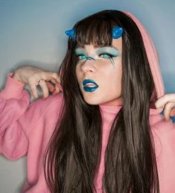 Unzzy HOT SALE Black Long Straight Wig Set KF90408