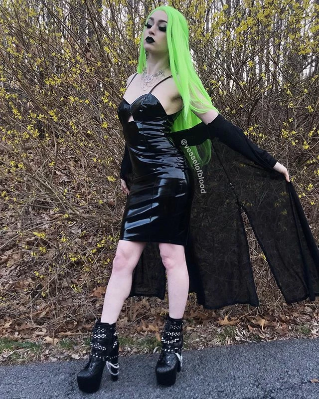 Unzzy Punk Black High Heels KF90807 1 Unzzy Punk Black High Heels KF90807