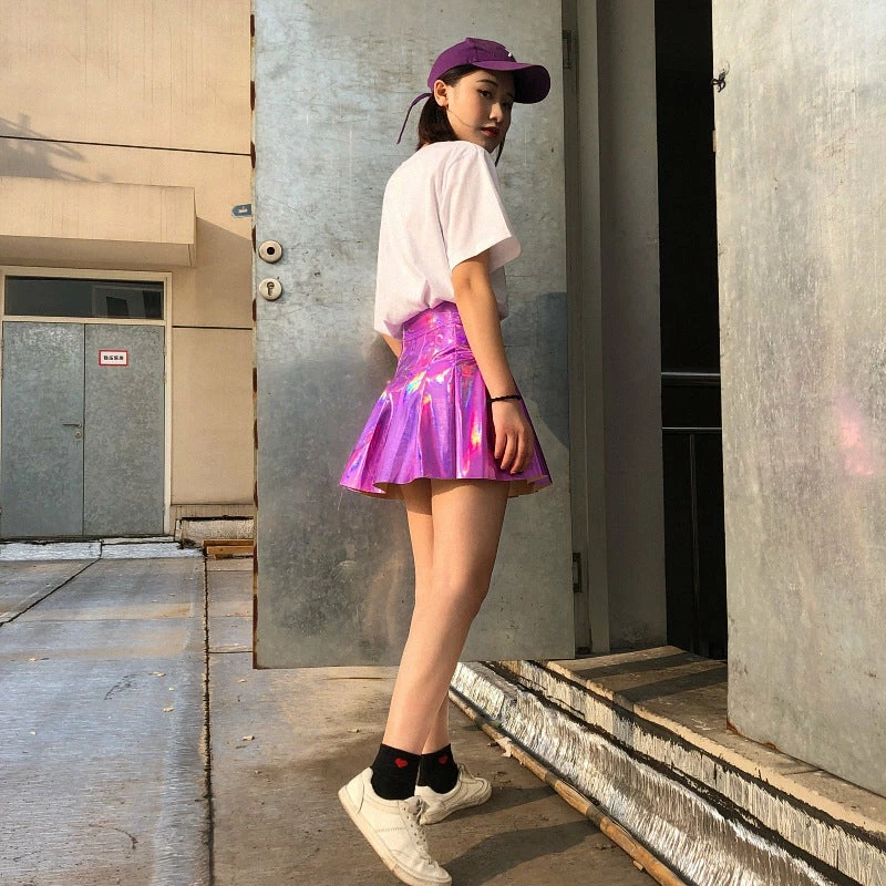 Unzzy Laser Skirt KF24058 4 Unzzy Laser Skirt KF24058