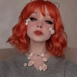 Unzzy HOT SALE Bright Orange Wig KF90153