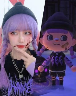 Unzzy HOT SALE Purple Wig KF7511