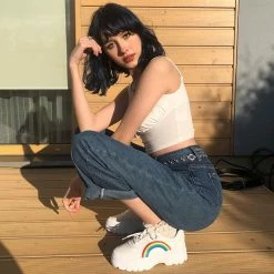 Unzzy Rainbow Sneakers KF81108 11 Unzzy Rainbow Sneakers KF81108