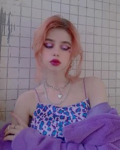 Unzzy Purple Jacket + Suspender Skirt KF9582