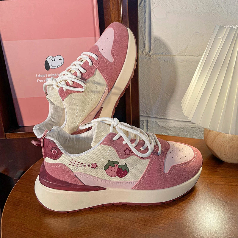 Unzzy HOT SALE Ulzzang Strawberry Sneakers KF82631 1 Unzzy HOT SALE Ulzzang Strawberry Sneakers KF82631