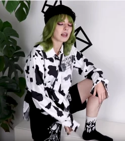 Unzzy Matching Milk Shirt KF80027 HOT SALE