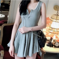 Unzzy HOT SALE Fashion V-neck One-piece Jumper Skirt KF20042 9 Unzzy HOT SALE Fashion V-neck One-piece Jumper Skirt KF20042