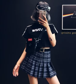 Unzzy HOT SALE Ulzzang High Waist Pleated Skirt KF24106 13 Unzzy HOT SALE Ulzzang High Waist Pleated Skirt KF24106