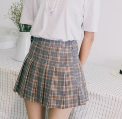 Unzzy High Waist Pleated Skirt KF24056 HOT SALE