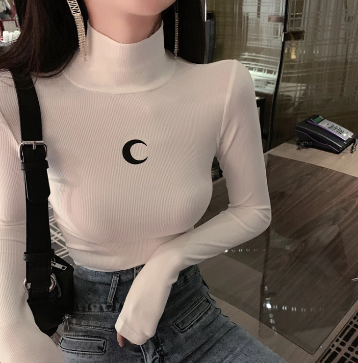 Unzzy Moon Long T Shirt KF7601 1 Unzzy Moon Long T Shirt KF7601