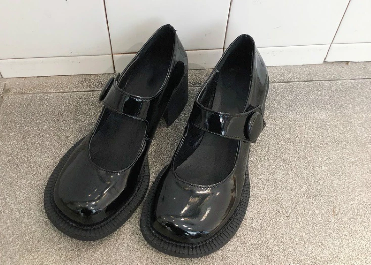 Unzzy Retro Black Shoes KF81141 HOT SALE 4 Unzzy Retro Black Shoes KF81141 HOT SALE