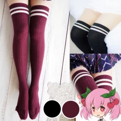 Kfashionstyle HOT SALE Japanese Students Stripe Knee-high Socks KF2047