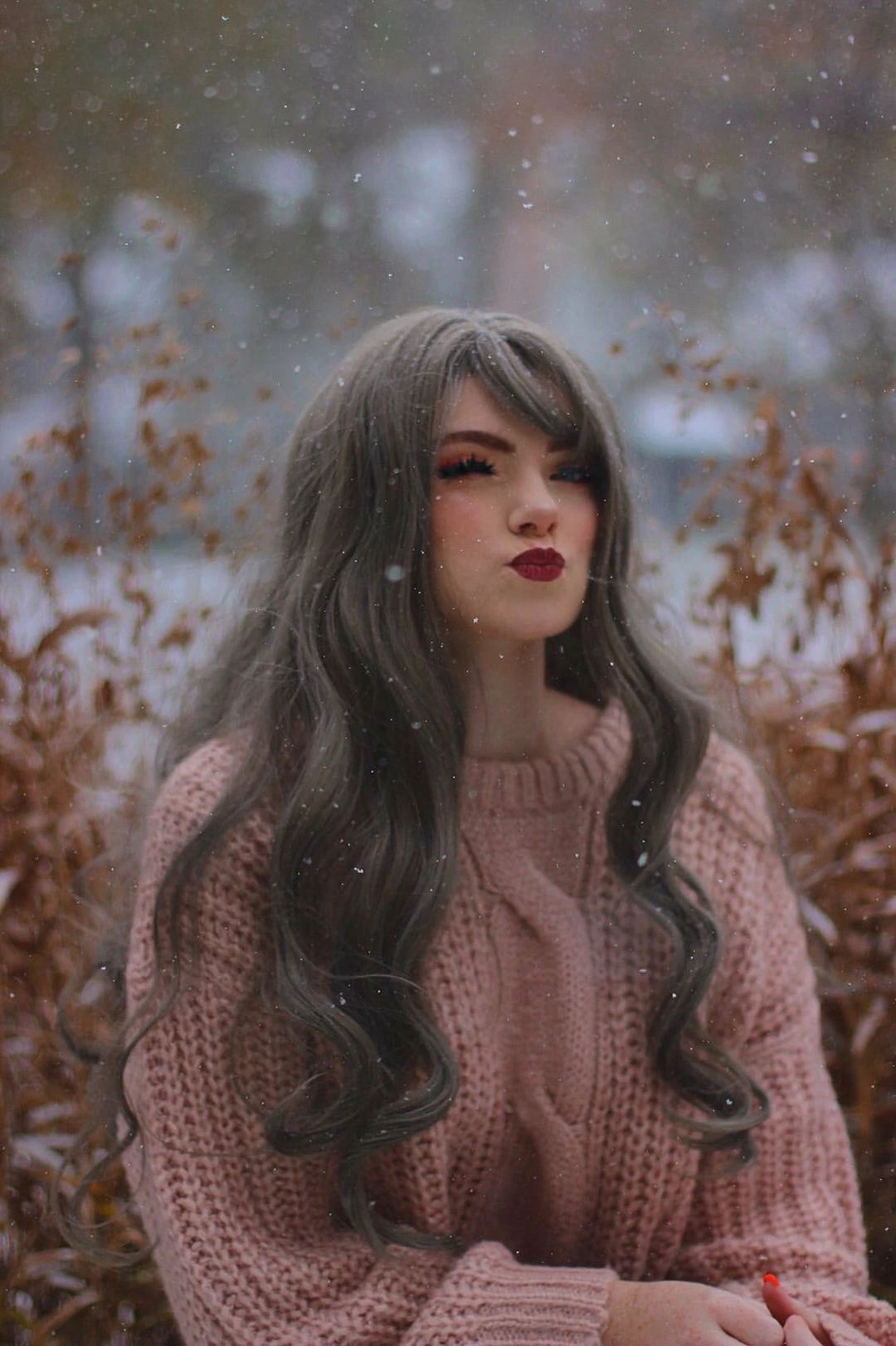 Unzzy HOT SALE Long Roll Big Wave Wig KF80049 2 Unzzy HOT SALE Long Roll Big Wave Wig KF80049