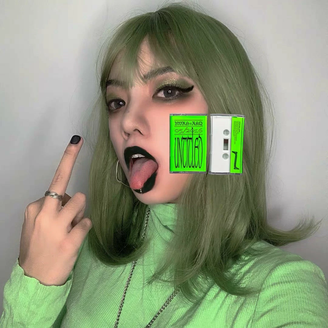 Unzzy HOT SALE Green Short Straight Wig KF9619 11 Unzzy HOT SALE Green Short Straight Wig KF9619