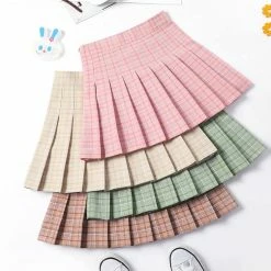 Unzzy HOT SALE Pastel Cute High Waist Skirt KF6504