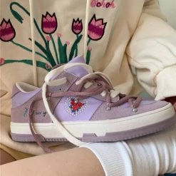 Unzzy Pearl Love Flower Embroidery Sneakers KF82093 HOT SALE 8 Unzzy Pearl Love Flower Embroidery Sneakers KF82093 HOT SALE