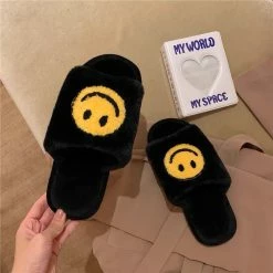 Unzzy Smiley Plush Slippers KF82311 HOT SALE