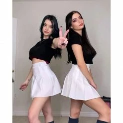 Unzzy White High Waist Skirt KF40123 HOT SALE